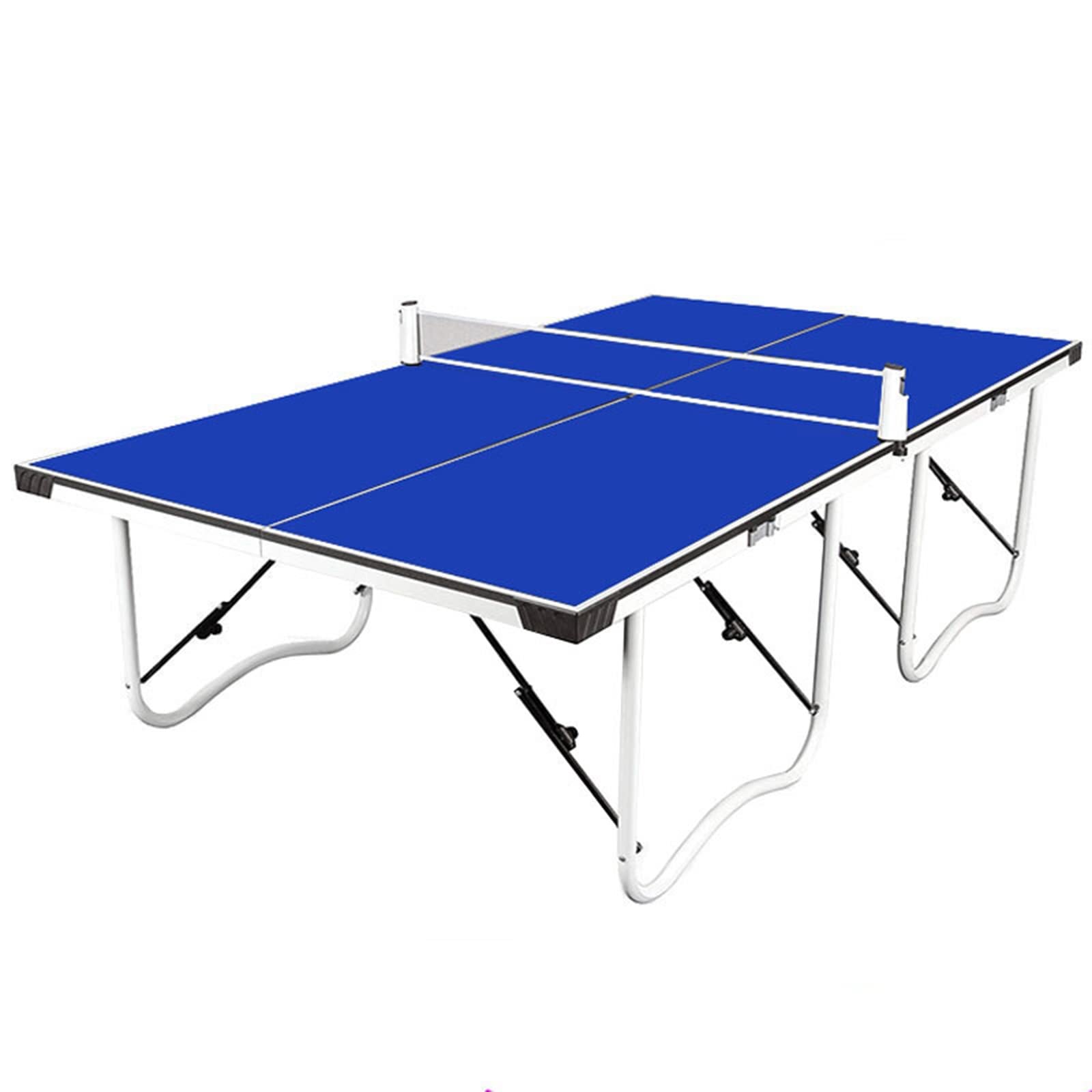 Premium Foldable Ping Pong Table for Indoor & Outdoor Use - All-Weather Aluminum Composite Surface with Net, 2 Paddles & 3 Balls - Easy Assembly for Home, Office, Backyard or Gym Play
