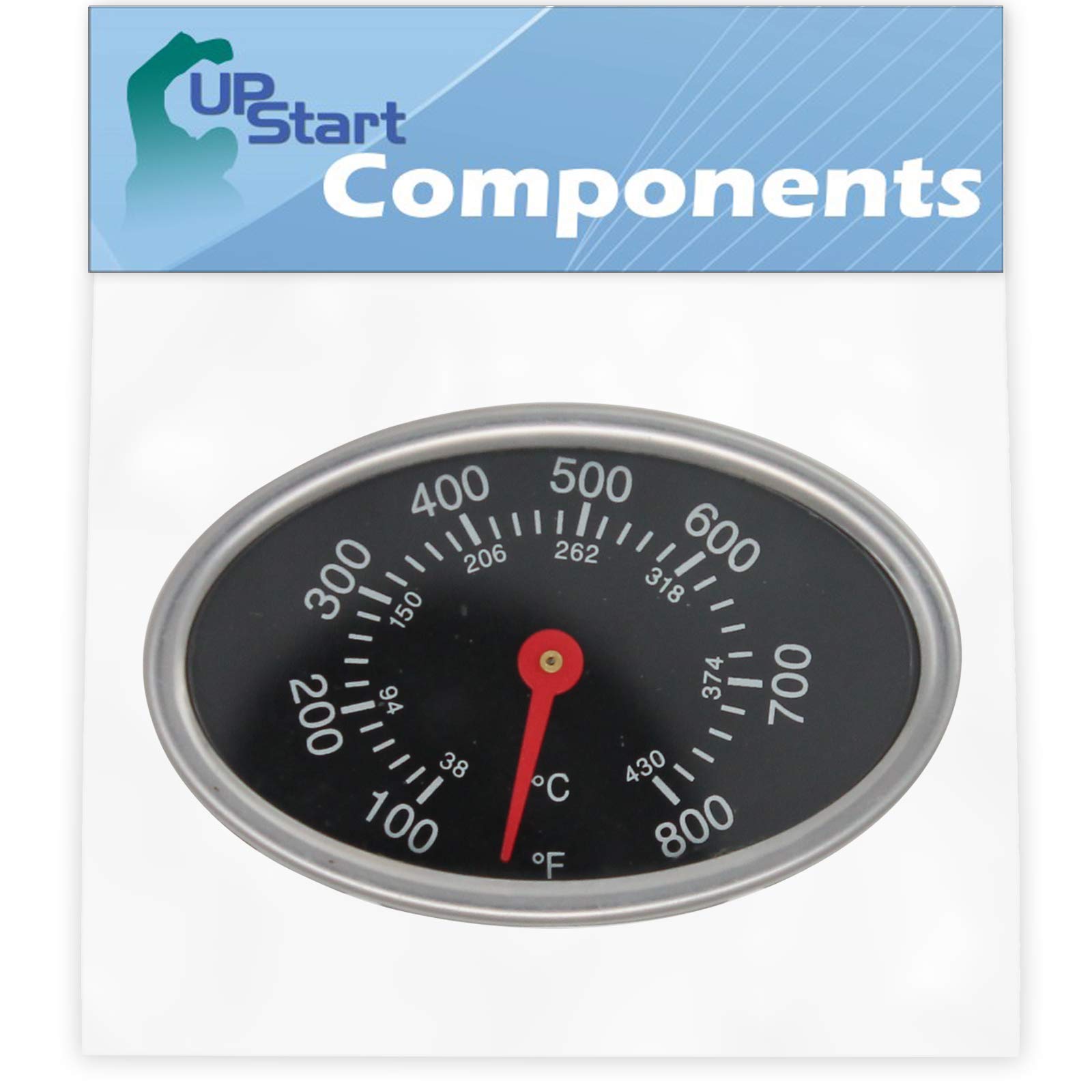 UpStart Components BBQ Grill Thermometer Heat Indicator Replacement Parts - Compatible with SAMS B10PG20-2C Gas Grill Temperature Gauge Thermostat - Perfect for Outdoor Cooking, Backyard Barbecues, and Grilling Enthusiasts