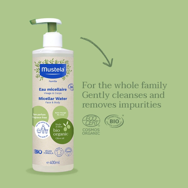 Certified Organic Micellar Water - Gentle Makeup Remover & Face Cleanser for Sensitive Skin | Perfect for Daily Skincare Routine & Travel