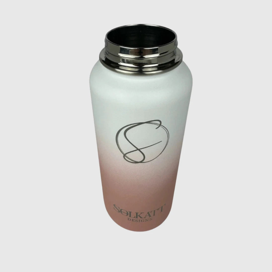 Premium Coral Pink Insulated Stainless Steel Water Bottle - 32oz (950ml) - Keeps Drinks Cold 24Hrs & Hot 12Hrs - Perfect for Gym, Hiking, Office & Outdoor Activities