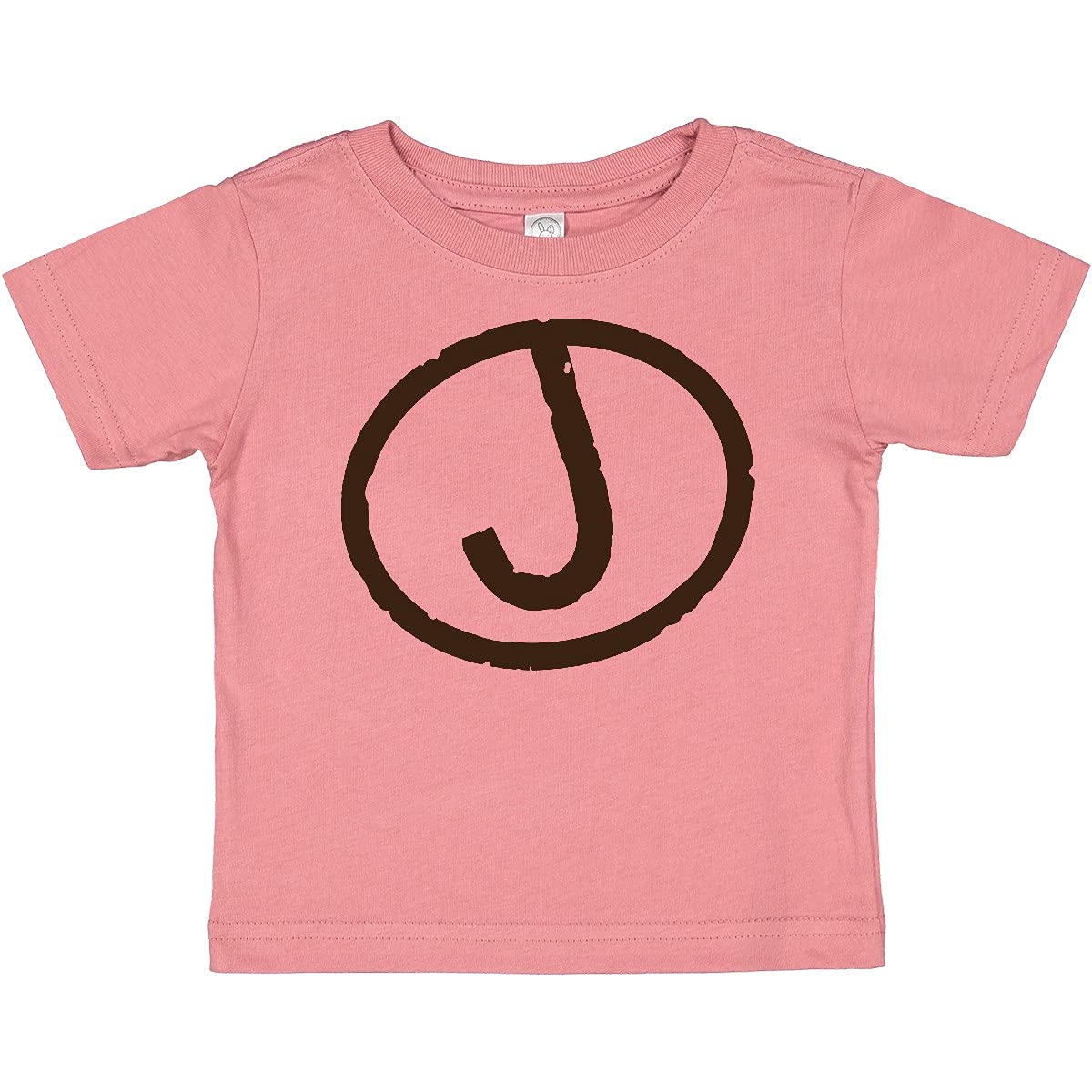 Inktastic Custom Monogram Letter J Baby T-Shirt - Personalized Initial Outfit for Boys & Girls - Perfect for Birthdays, Photo Shoots & Family Matching Outfits