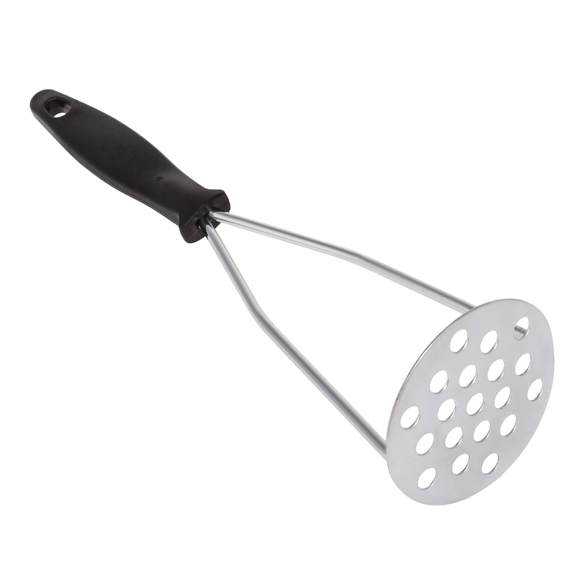 Stainless Steel Potato Masher - Heavy Duty Handheld Food Masher for Potatoes, Chickpeas & Vegetables - Perfect for Mashing, Pureeing & Meal Prep - Ideal for Kitchens, Restaurants & Home Cooking