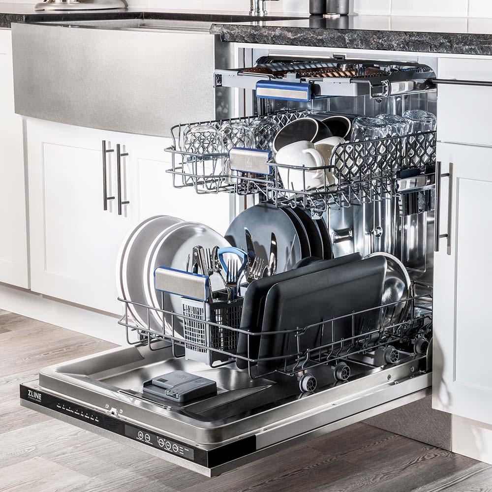 ZLINE 36 Inch Professional Kitchen Package - Stainless Steel Dual Fuel Range, Ducted Range Hood & Tall Tub Dishwasher Set for Modern Home Cooking & Entertaining