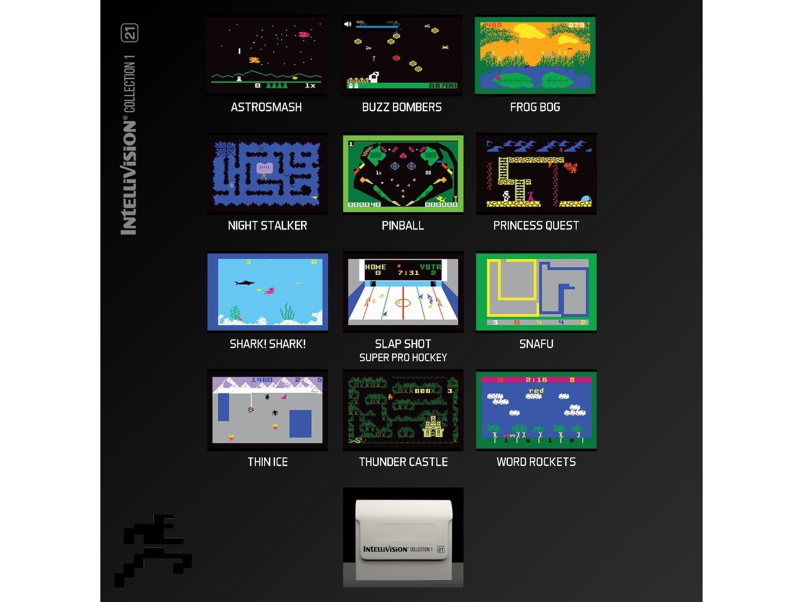 Evercade Intellivision Cartridge 1 - Classic Electronic Games Collection for Retro Gaming Consoles | Perfect for Home Entertainment & Gaming Enthusiasts