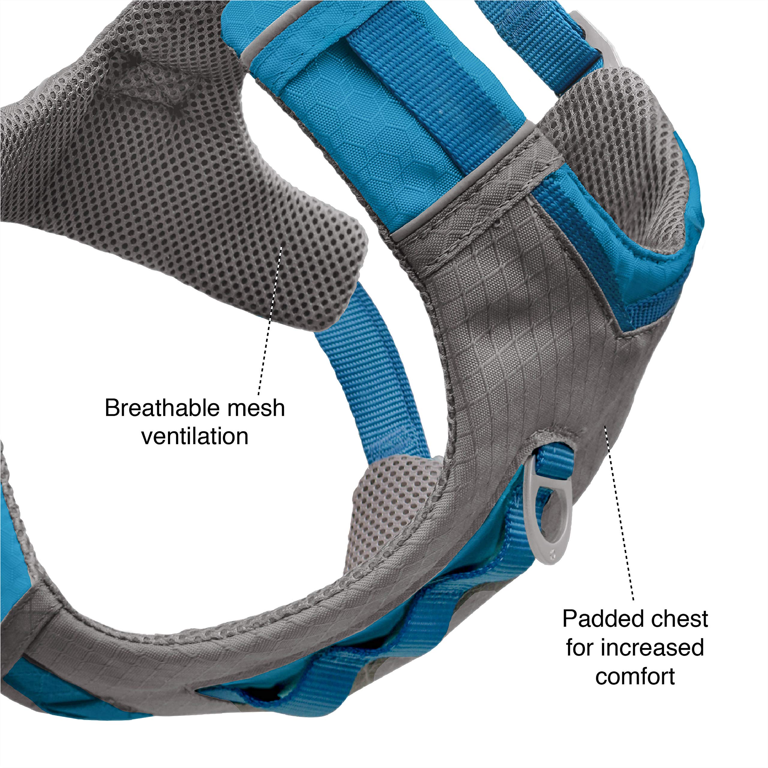 Kurgo Journey Air Dog Harness - Breathable & Adjustable Pet Harness for Small Dogs, Orange, Size S - Perfect for Hiking, Walking & Outdoor Adventures