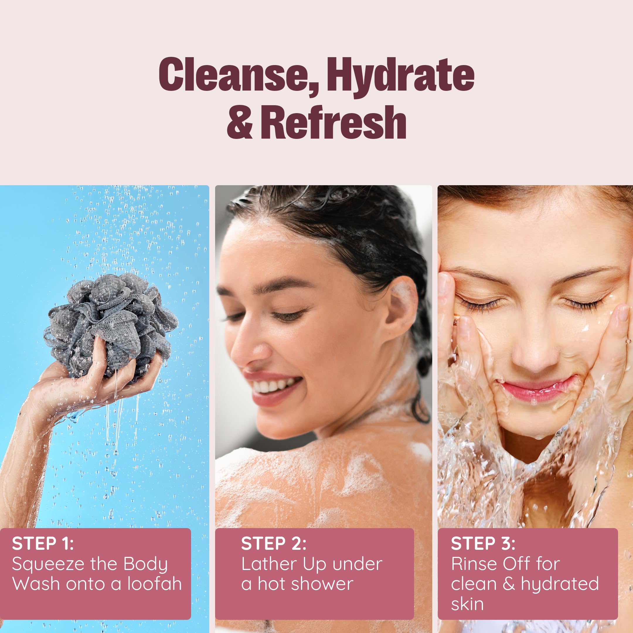 **Moisturizing Body Wash for Dry & Oily Skin - Lemongrass & Japanese Cherry Blossom Scented Shower Gel (Pack of 2, 300ml Each) | Gentle Cleansing for Women & Men | Tan Removal & Hydrating for Daily Use**