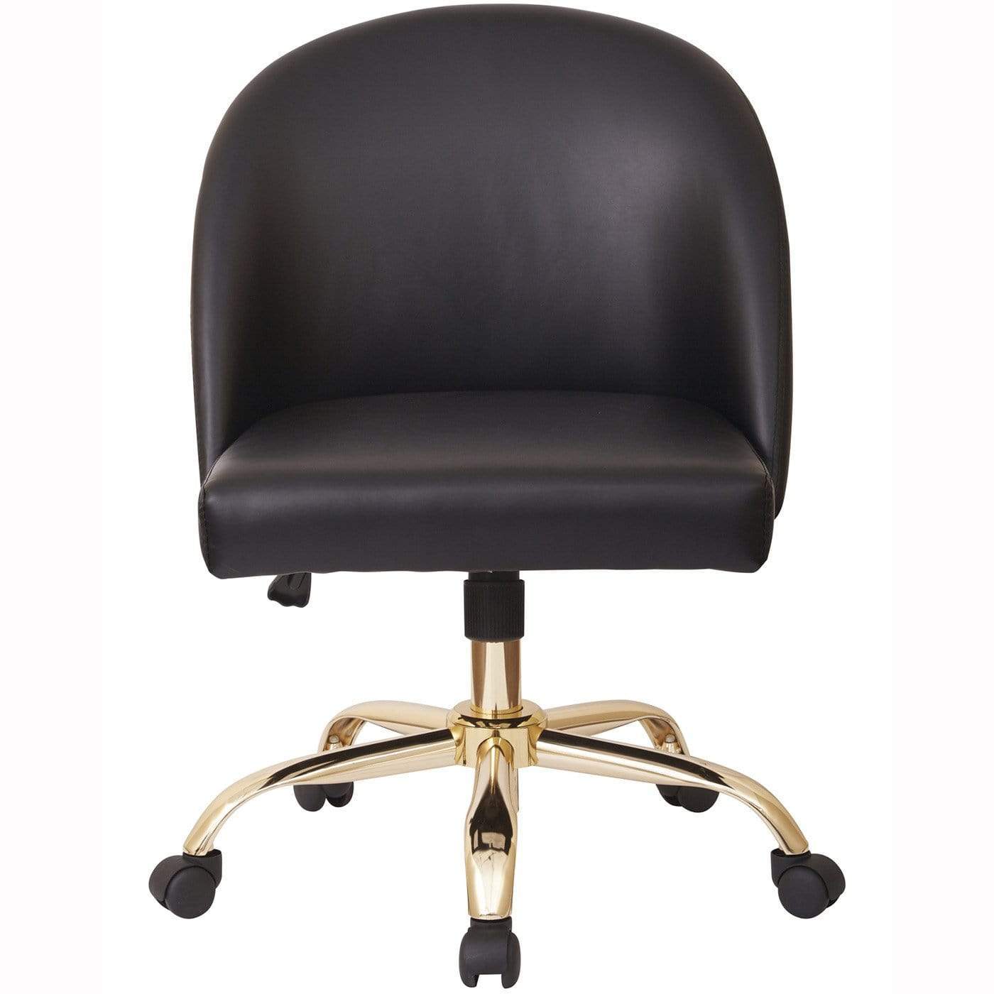 Office Star Ave Six Layton Mid Back Office Chair - Velvet Upholstered Ergonomic Desk Chair with Adjustable Height & Swivel [FL3224G] - Perfect for Home Office, Study, or Workspace