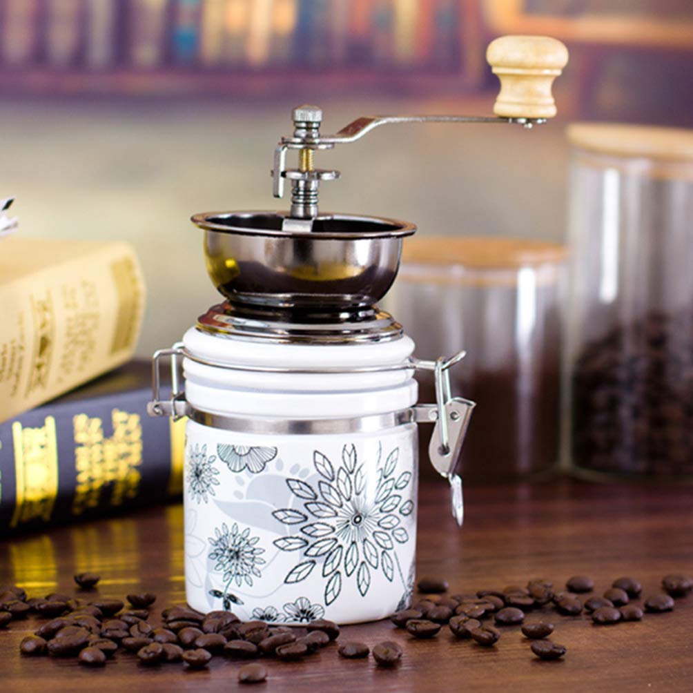 Premium Ceramic Burr Manual Coffee Grinder for Espresso, Drip Coffee & French Press - Adjustable Coarse to Fine Grind for Fresh Ground Beans - Perfect for Home, Office & Travel Use