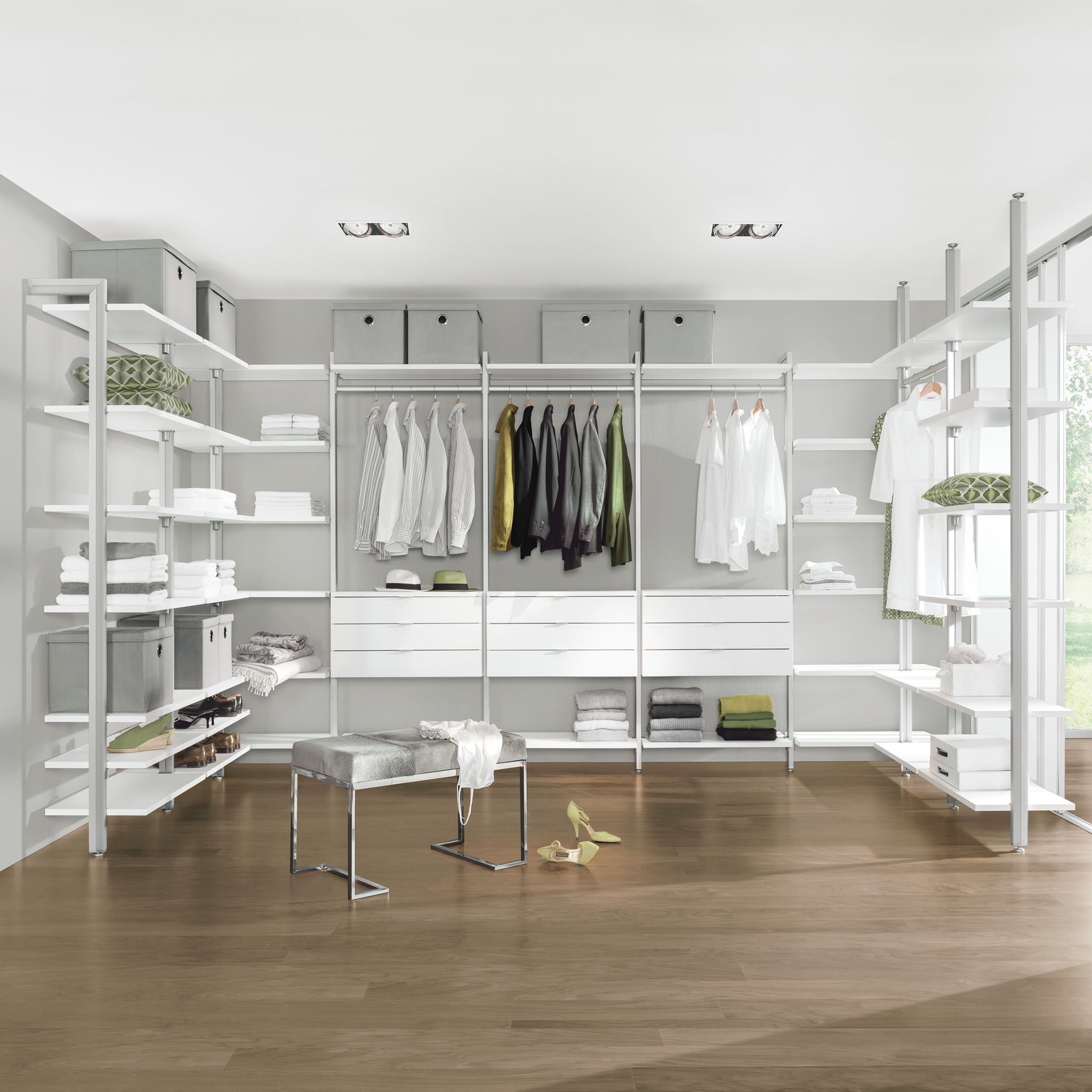 Modular Closet Storage System - CLOS IT W 305 Organizer for Wardrobe & Closet Organization | Perfect for Bedroom, Walk-in Closets & Small Spaces