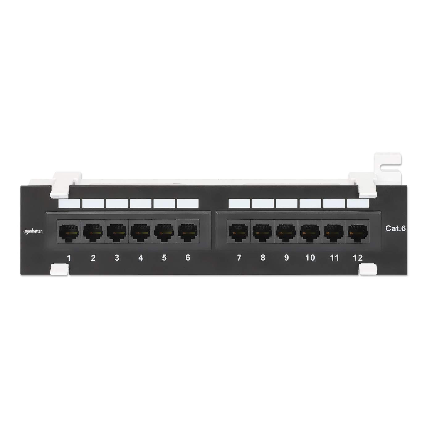 24-Port Cat6 Ethernet Patch Panel - Wall Mount Network Panel for Home & Office Use - Ideal for Server Rooms, Data Centers & Home Networking