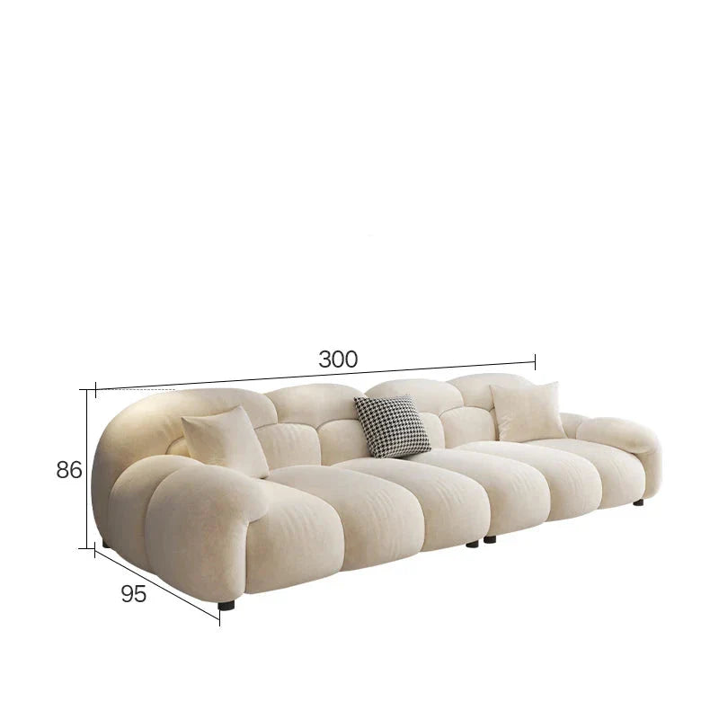 Minimalist Lazy Luxury Living Room Sofa Set - Modern Comfortable Sectional Couch for Small Spaces | Perfect for Apartments, Condos and Cozy Home Decor