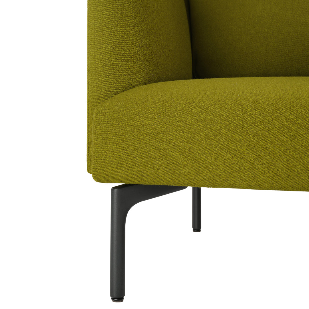Modern L-Shaped Arris Sofa with Slender Arms - 106.3