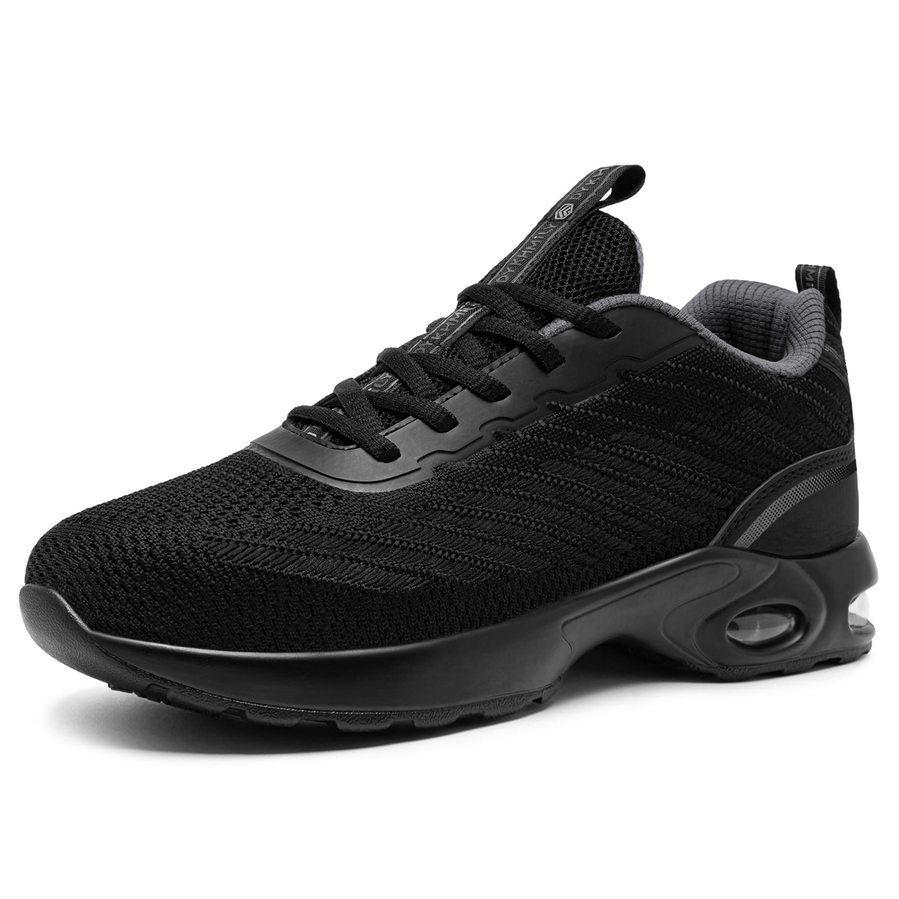 **DYKHMILY Men's Steel Toe Work Shoes - Lightweight Safety Shoes with Air Cushion for Construction & Industrial Work - Comfortable for Long Shifts**