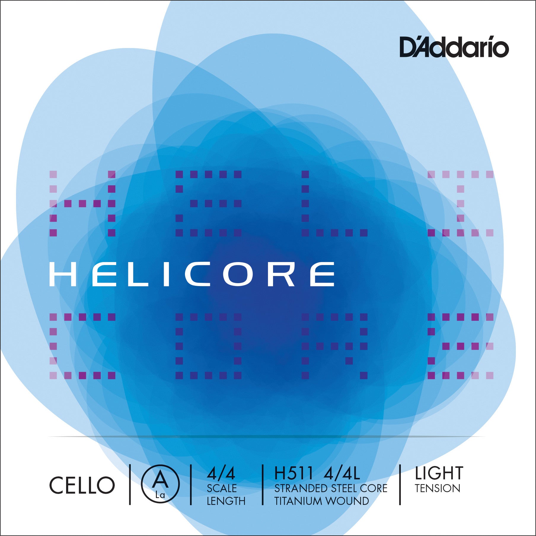 D'Addario Helicore Cello A String - Single 4/4 Scale Light Tension for Professional Cellists - Perfect for Solo Performances, Orchestral Playing & Practice Sessions