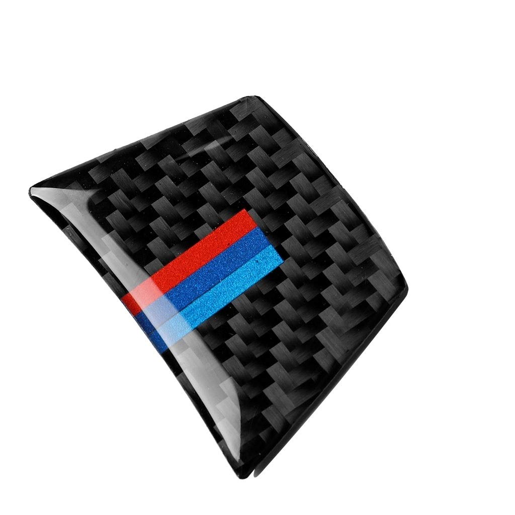 Carbon Fiber Tricolor Steering Wheel Decorative Sticker for BMW E70 X5 / E71 X6 (2008-2013) - Left & Right Drive Universal Car Accessory - Enhance Interior Style & Grip for Sporty Driving Experience