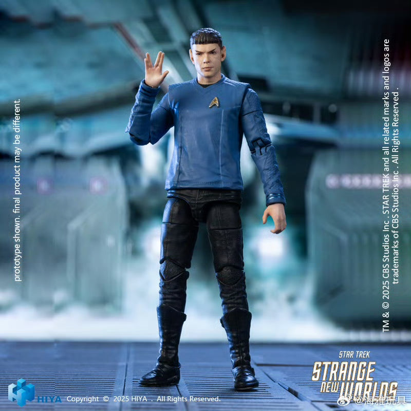 Pre Order 1/18 HIYA 4-Inch Action Figure - Exquisite Mini Series Star Trek Strange New Worlds Spock Collectible Toy for Display & Play | Perfect for Fans, Collectors & Sci-Fi Enthusiasts