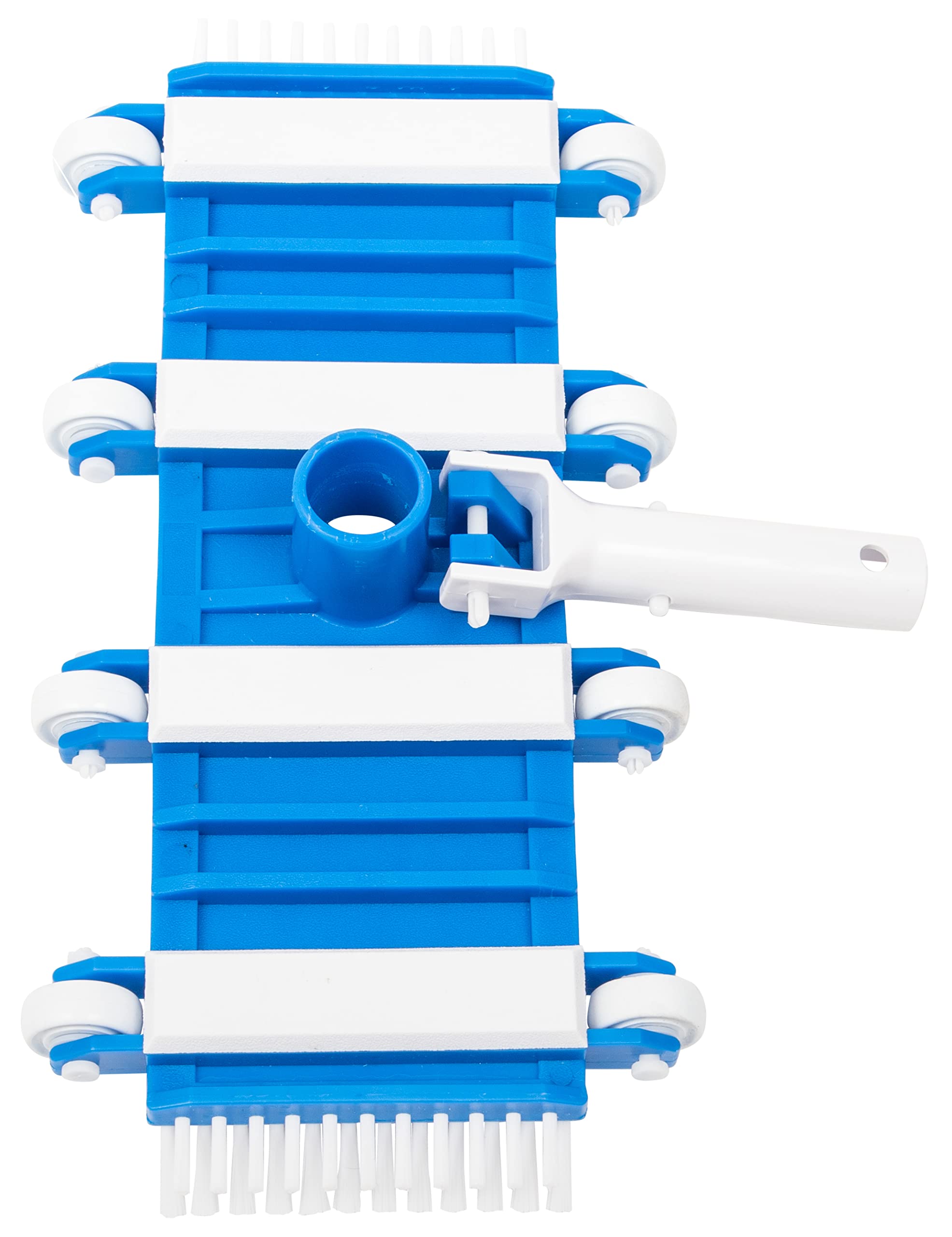 Commercial-Grade Vacuum Head with Wheels & Side Brushes for Concrete Swimming Pools - Heavy Duty Pool Cleaning for Hotels, Resorts & Large Backyard Pools