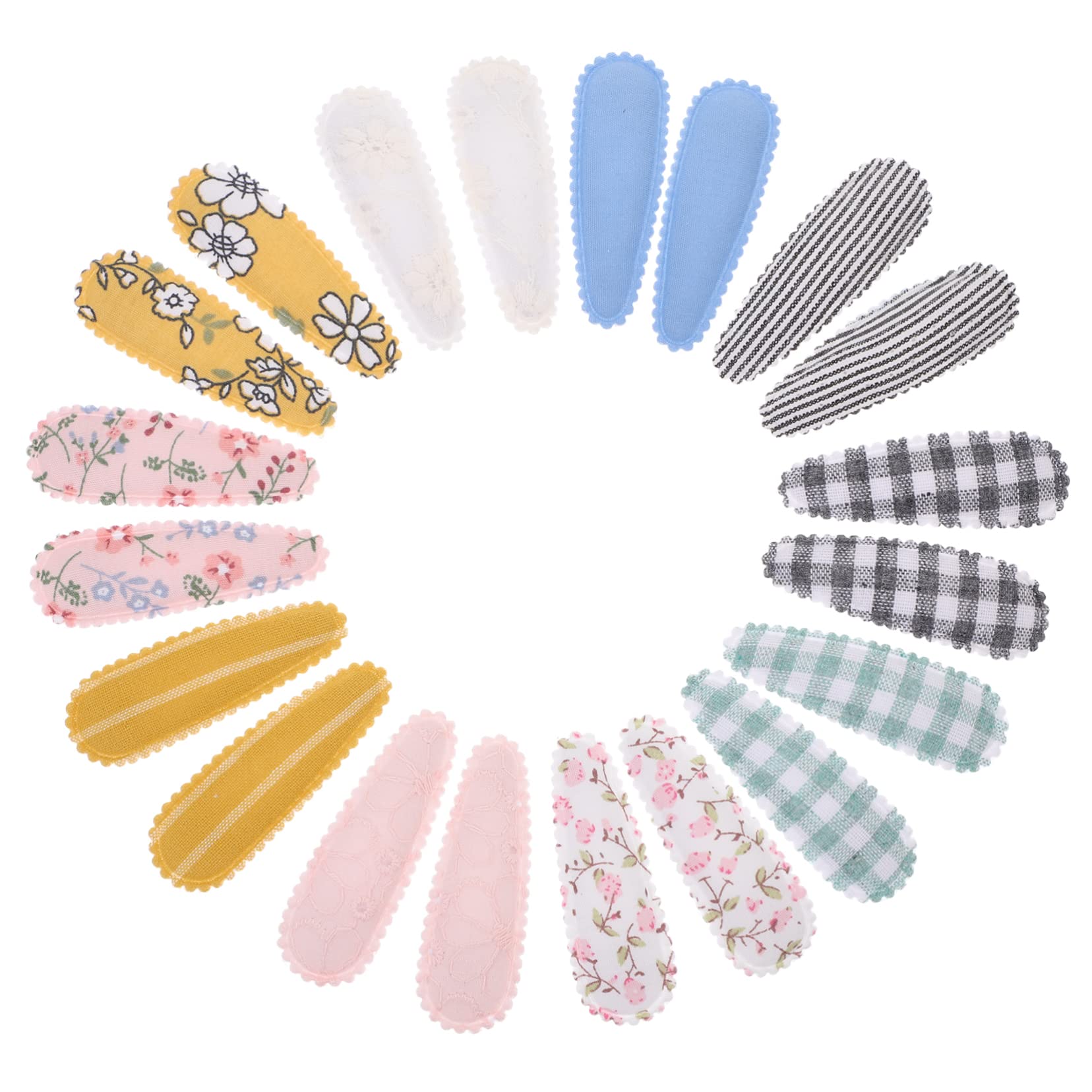 BIUDECO 10 Pairs Toddler Hair Clips for Girls - Cute Flower Fabric Hair Accessories for Baby & Kids | Non-Toxic Hair Pins for Daily Wear, Parties & Special Occasions