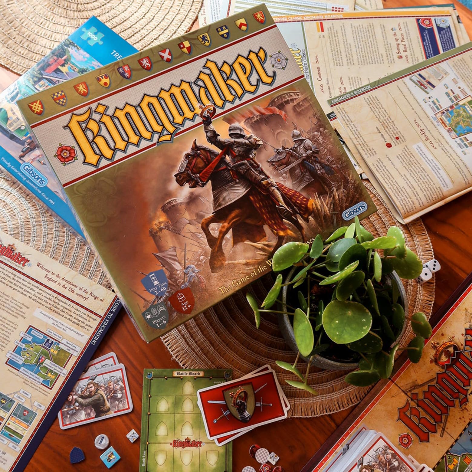 Kingmaker Strategy Board Game by Gibsons Games - 1-6 Players - 60-120 Min Medieval Political Adventure - Perfect for Family Game Nights & Teen/Adult Parties (Ages 14+) - English Edition - Great for History Lovers & Strategy Game Enthusiasts