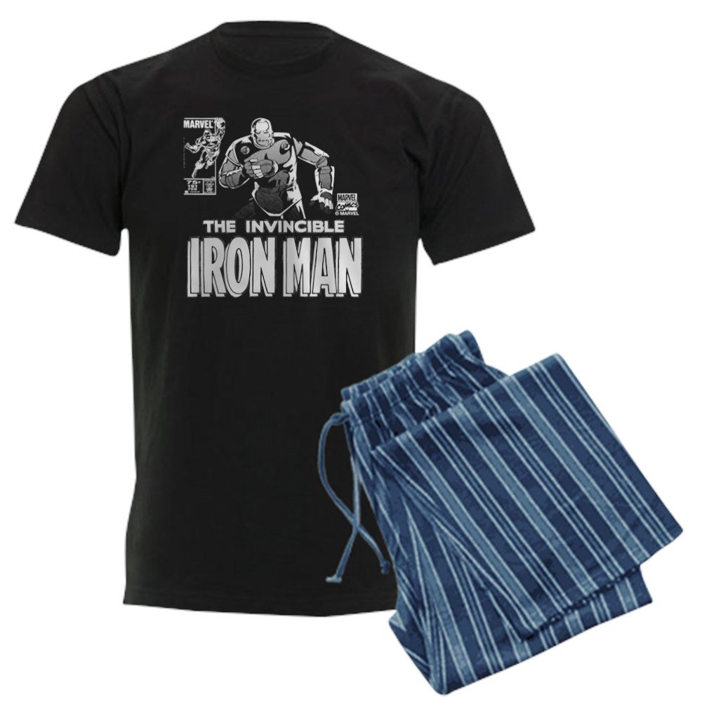 Iron Man MCU Men's Dark Pajama Set - Superhero Sleepwear for Marvel Fans | Perfect for Movie Nights & Comic Conventions