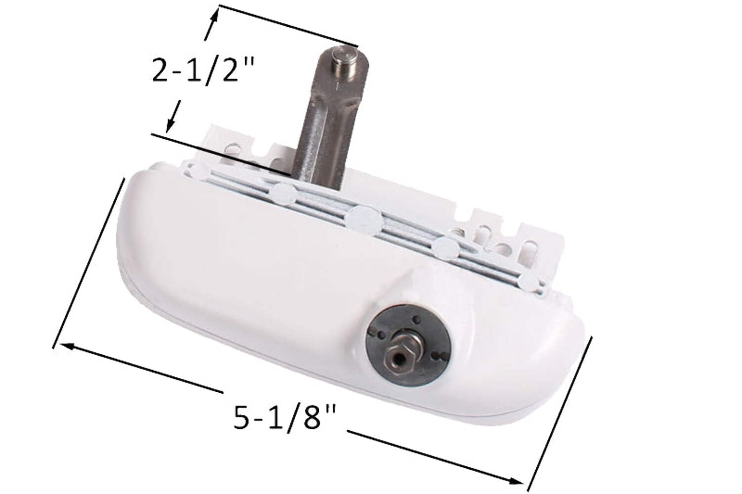 Roto Hardware Single Arm Casement Window Operator with Extension - Right Hand White Die Cast Steel Window Crank - Perfect for Awning & Projecting Windows Home Improvement