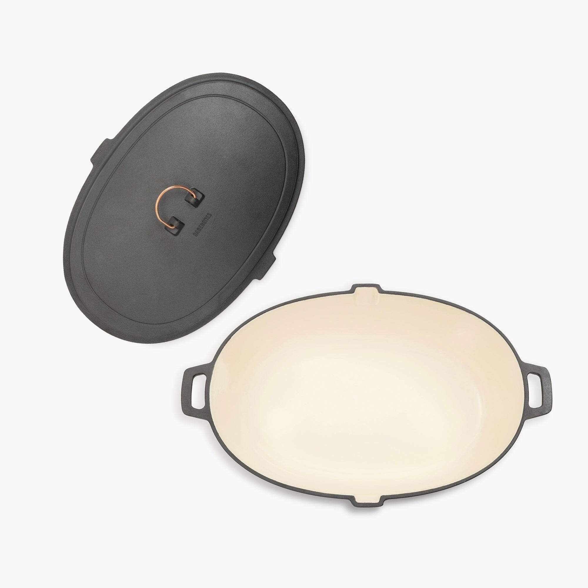 Premium Enamel Lined Cast Iron Roaster - 5.5 Quart Dutch Oven with Lid, Oven Safe to 500°F - Perfect for Braising, Stewing & Baking - Ideal for Soups, Casseroles & Bread Making