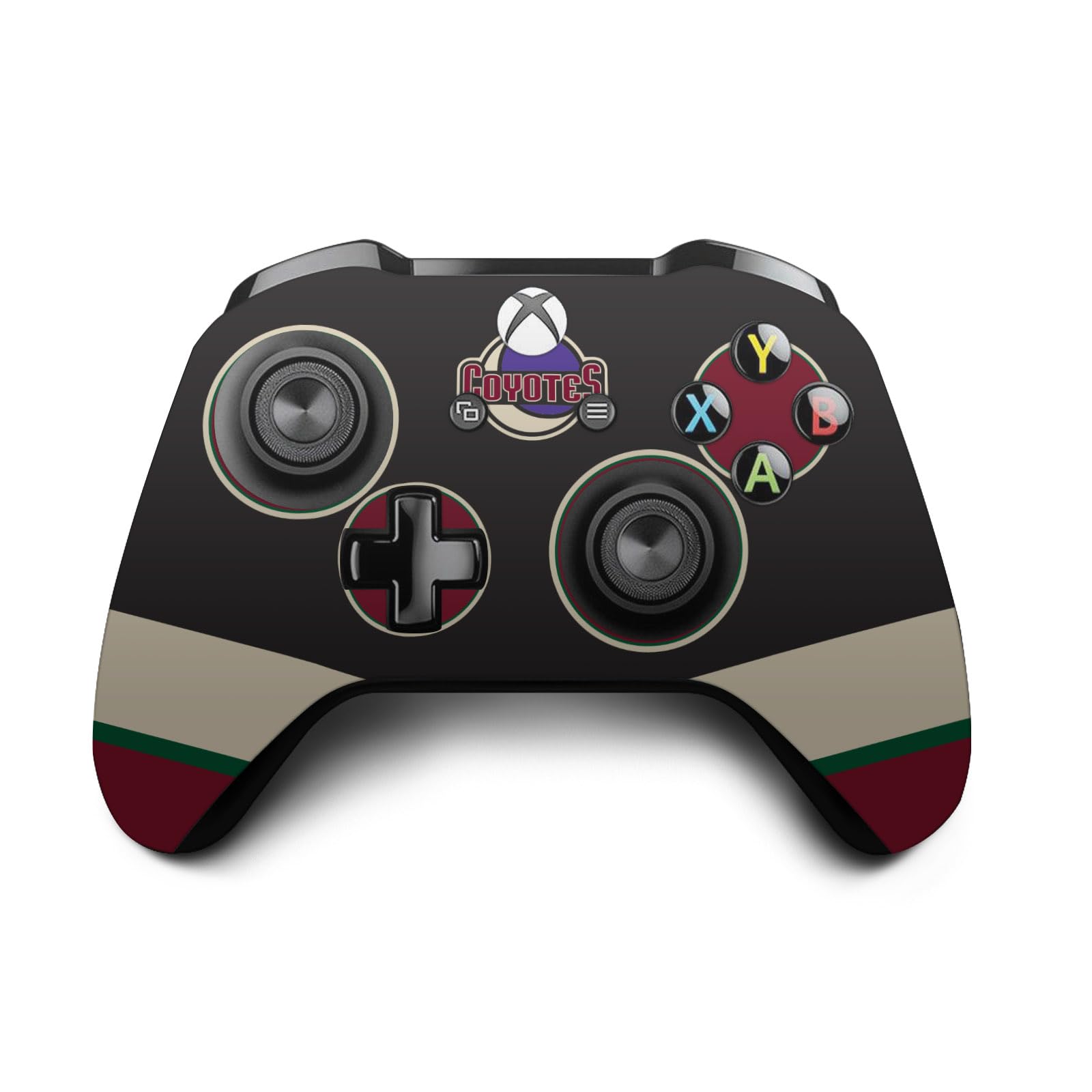 Official NHL Arizona Coyotes Vinyl Gaming Skin Sticker Bundle - Compatible with Xbox One S Console & Controller - Durable, Customizable Decals for Enhanced Gaming Experience - Perfect for Sports Fans & Gamers