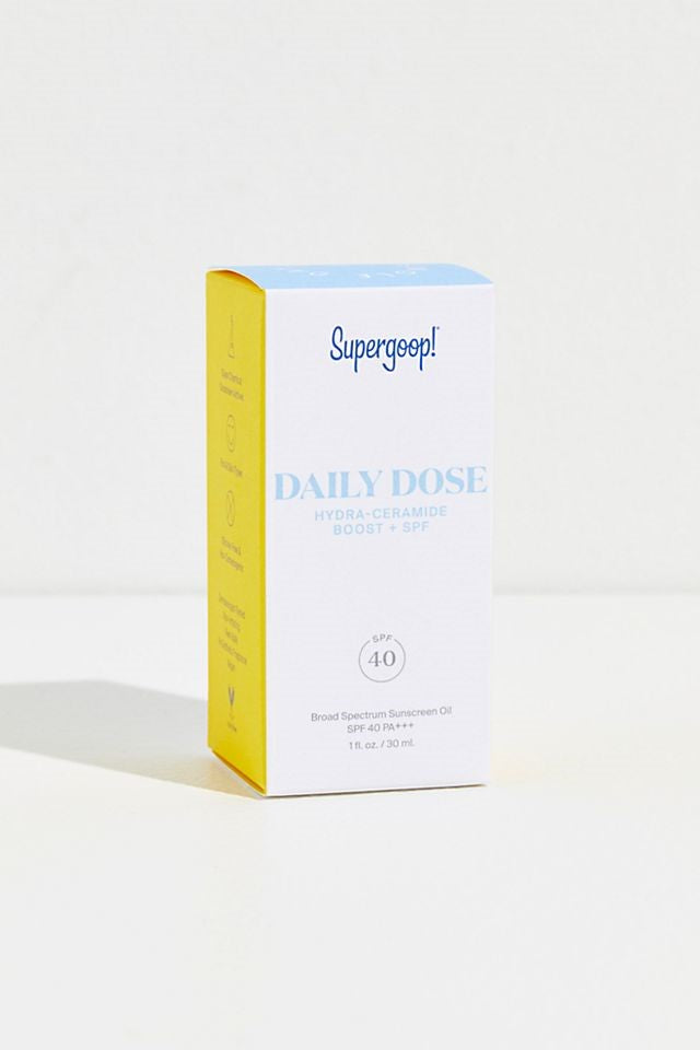 Daily Dose Hydra Ceramide Boost + SPF 40 Facial Oil - Hydrating & Anti-Aging Moisturizer with Sun Protection for Dry, Sensitive Skin | Perfect for Daytime Skincare Routine & Outdoor Activities