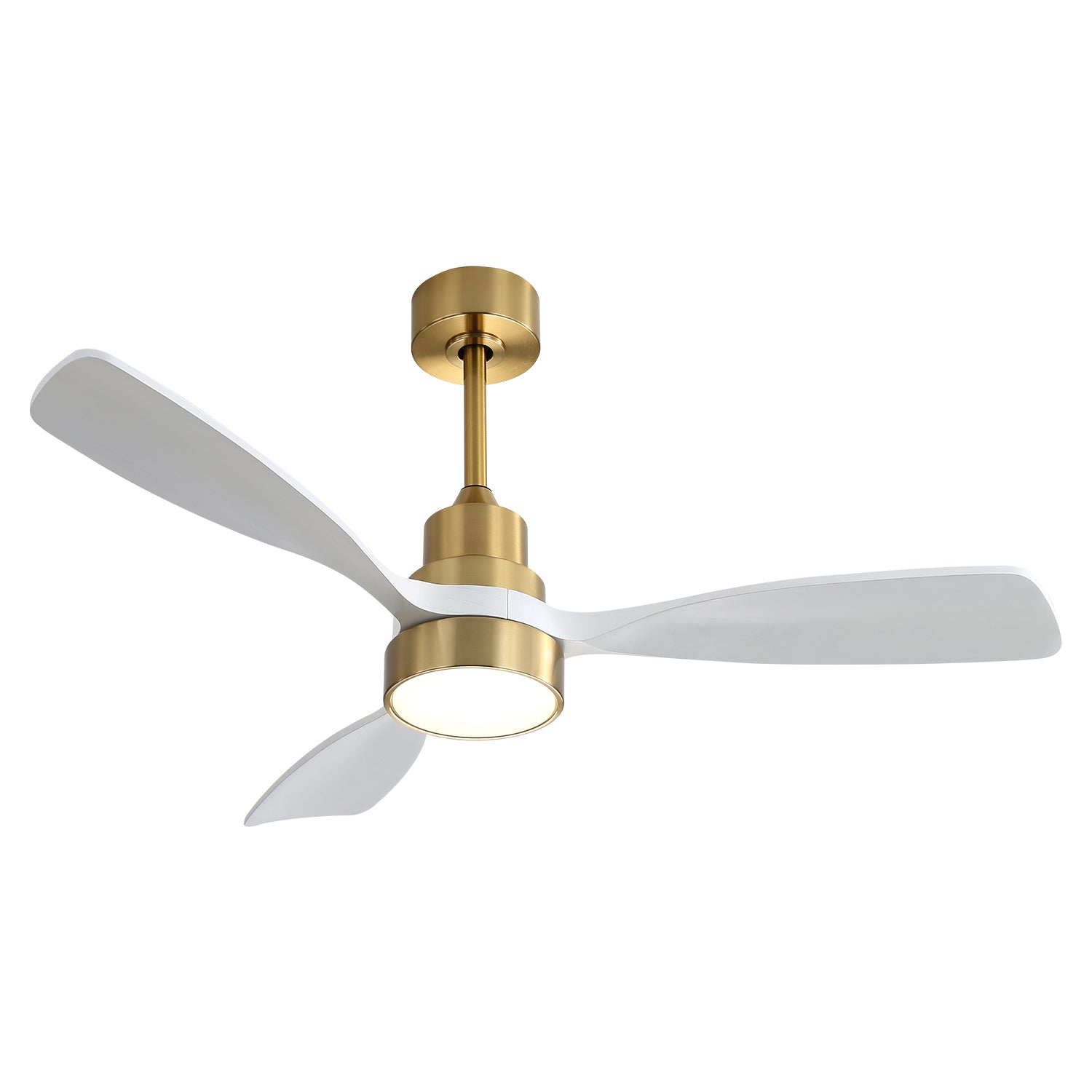 48 Inch Wood Ceiling Fan with 3 Solid Wood Blades - Remote Control, Reversible DC Motor - Quiet & Energy Efficient - Perfect for Living Room, Bedroom, and Patio