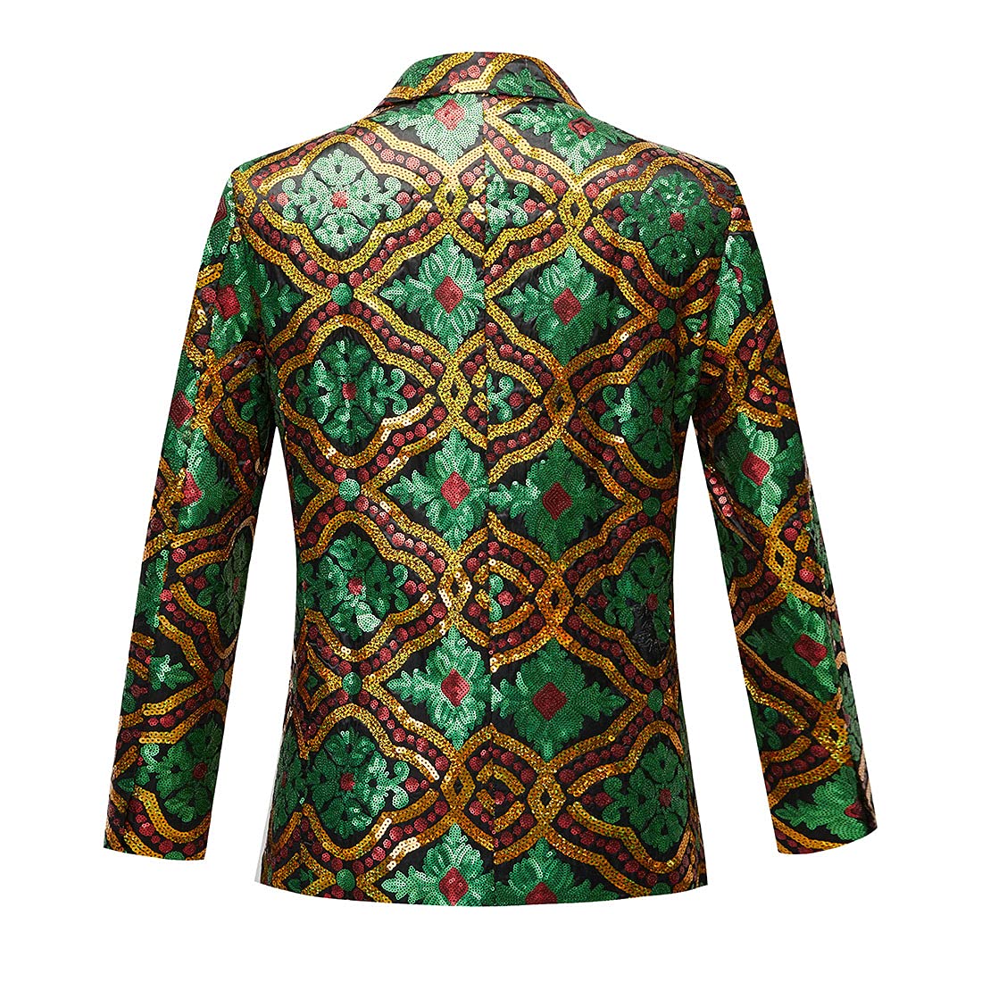 Stylish Men's Sequin Blazer with Colorful Patterns - Perfect for Parties, Weddings & Special Occasions