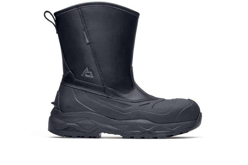 ACE Fargo Men's Composite Toe (CT) Pull-On Work Boots - Slip Resistant, Waterproof, Black - Size 11 for Construction, Warehouse & Outdoor Work