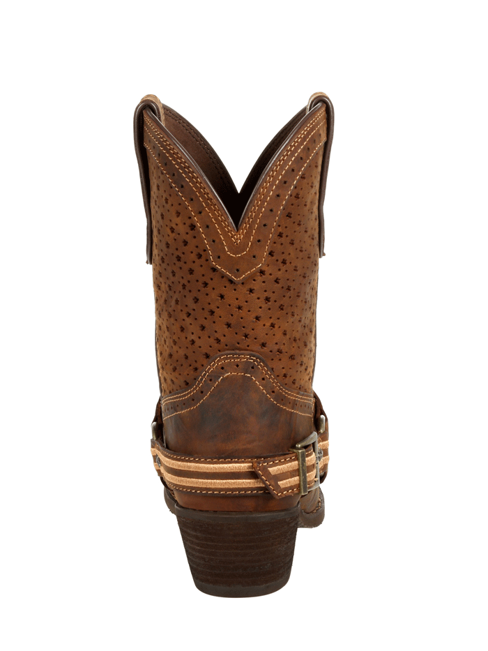 Durango DRD0375 Women's Crush Ventilated Shortie Boots - Bomber Brown - Comfortable & Stylish Western Boots for Riding, Outdoor Adventures & Casual Wear
