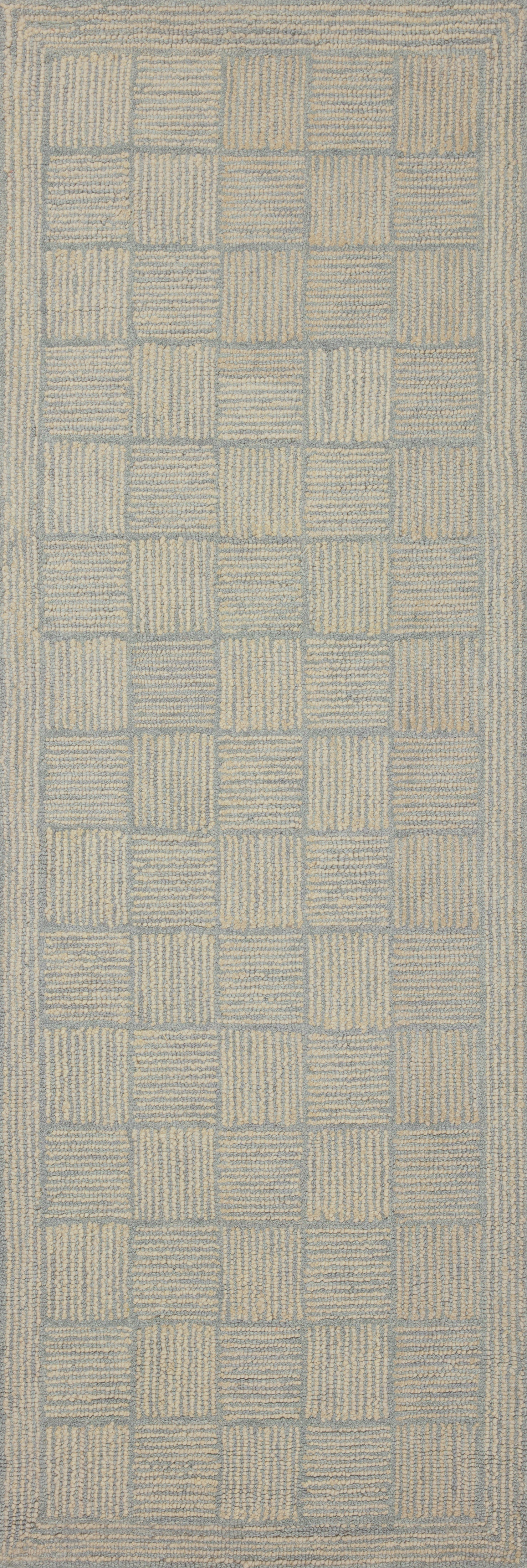 Francis Silver and Sky Blue Area Rug - Soft Plush Modern Living Room Carpet for Home Decor, Bedroom, Dorm, Office | Non-Slip Comfortable Floor Mat