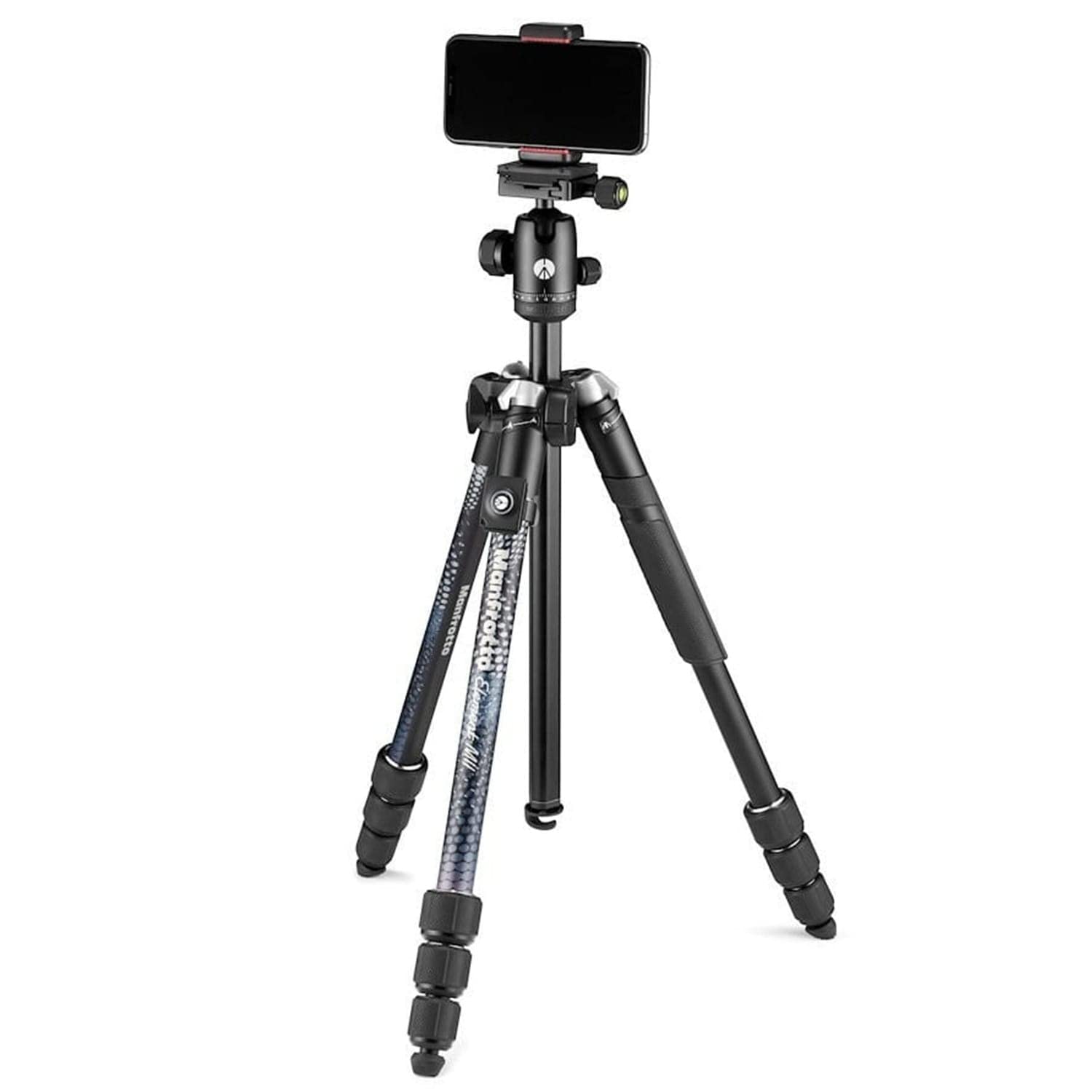 Manfrotto Element MII Aluminum Travel Tripod with Ball Head & Bluetooth - Compact & Lightweight for Smartphones, DSLR, Mirrorless Cameras - Perfect for Photography, Vlogging, Content Creation & Outdoor Adventures
