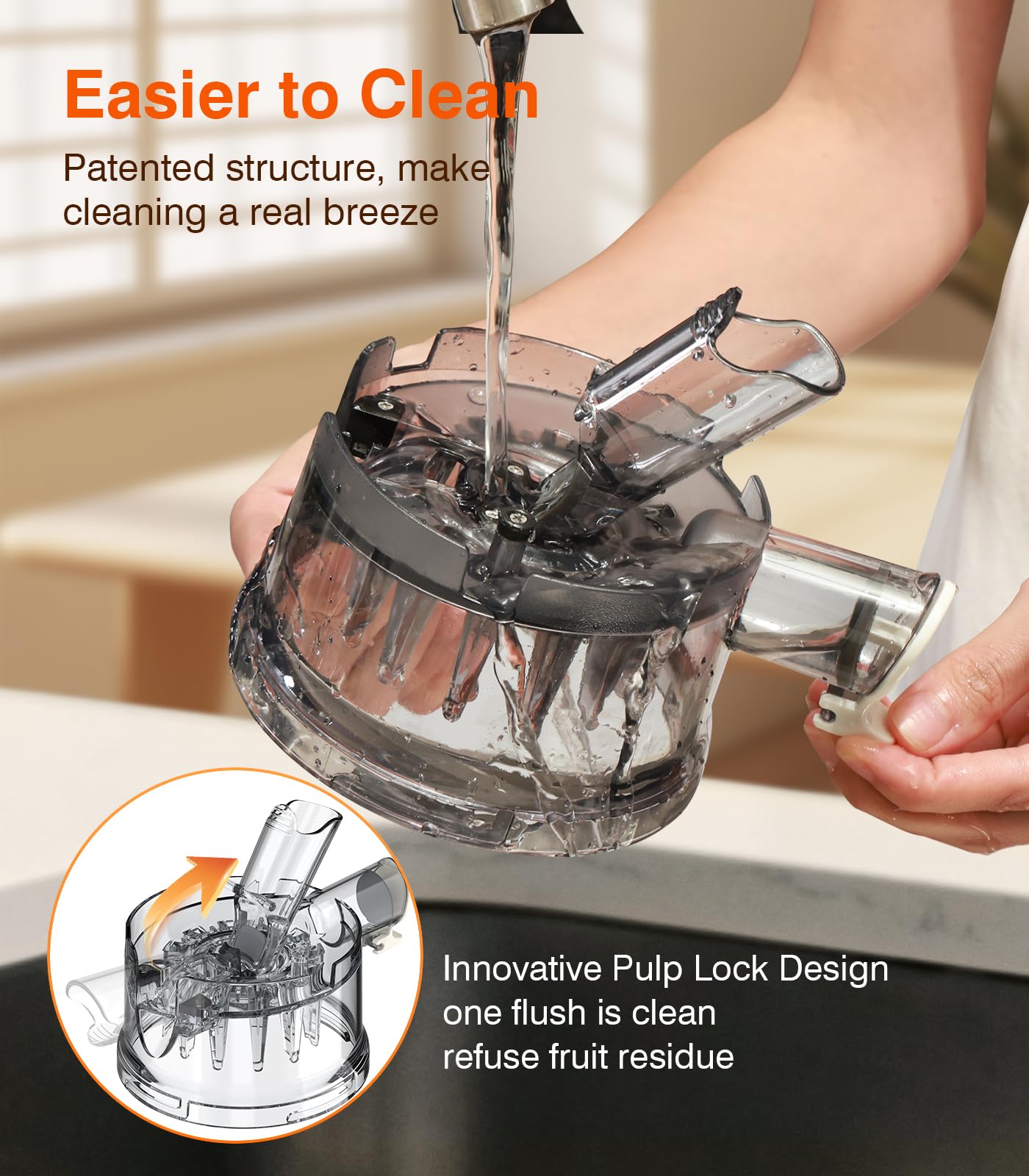 Premium Cold Press Juicer Machine - Zasmira Slow Masticating Juicer with Wide 3