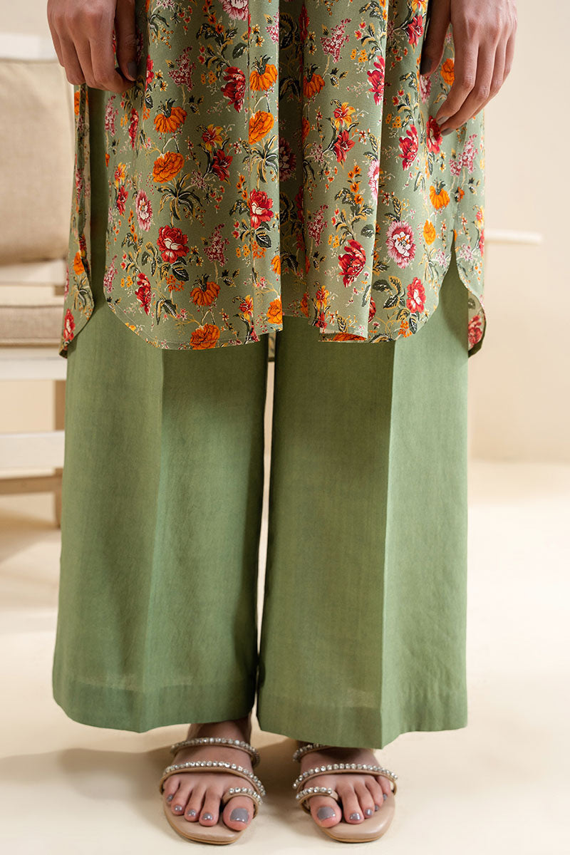 Muted Rose 2-Piece Printed Linen Suit for Women - Summer Casual Outfit & Beach Wedding Guest Dress