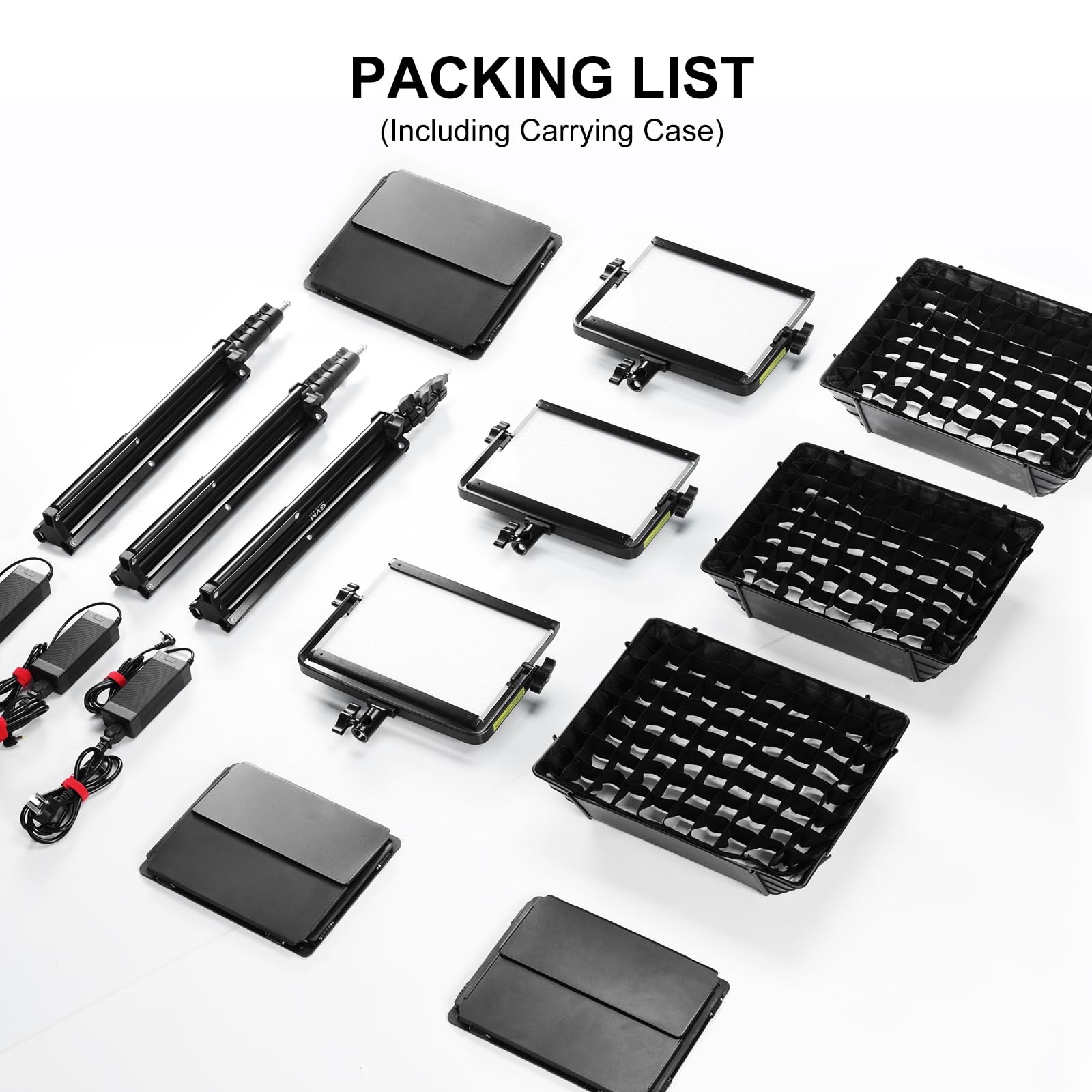 GVM RGB LED Photography Lighting Kit with 3 Softboxes - 880RS 60W Studio Lights with Bluetooth Control, 18 Lighting Scenes for YouTube Videos, Product Photography & Live Streaming - 8330lux/0.5M Brightness