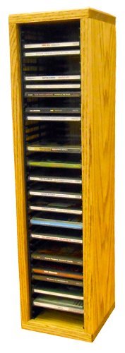 Solid Oak CD Storage Cabinet - Handcrafted Wooden Media Organizer for CDs, DVDs & Vinyl Records - Perfect for Home, Office & Music Studio Organization