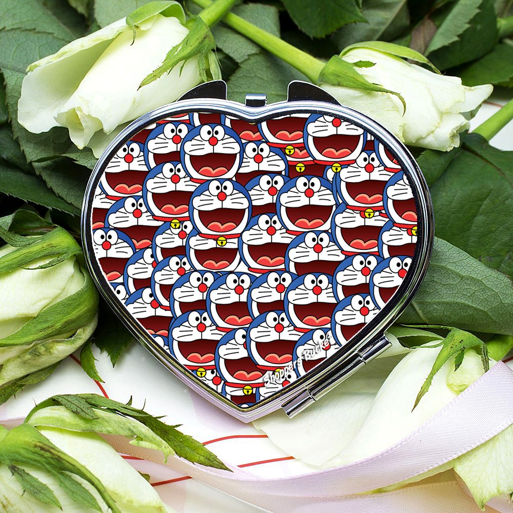 Doraemon Compact Mirror - Stylish Dual-Sided Travel Makeup Mirror for Women