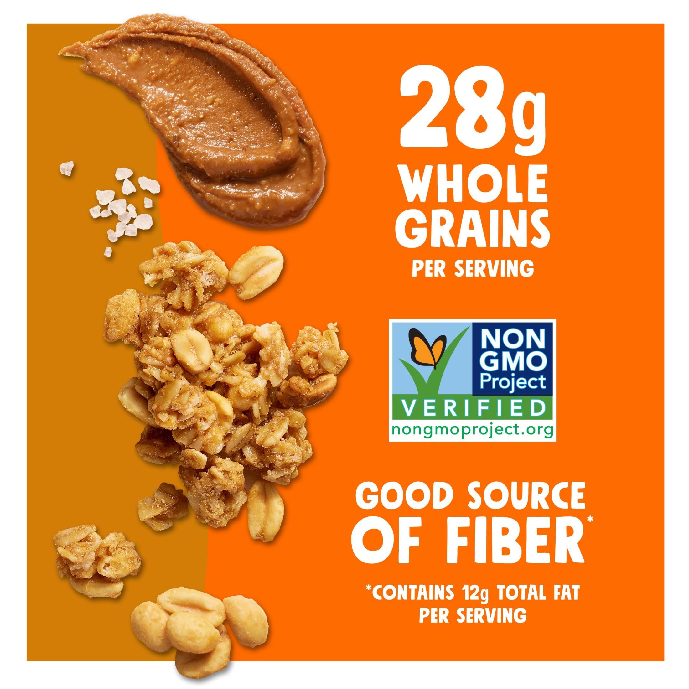 Bear Naked Granola Cereal - Peanut Butter Flavor, Healthy Breakfast & Snack, 6 Pack Bags - Perfect for On-the-Go, Office, or School Lunch