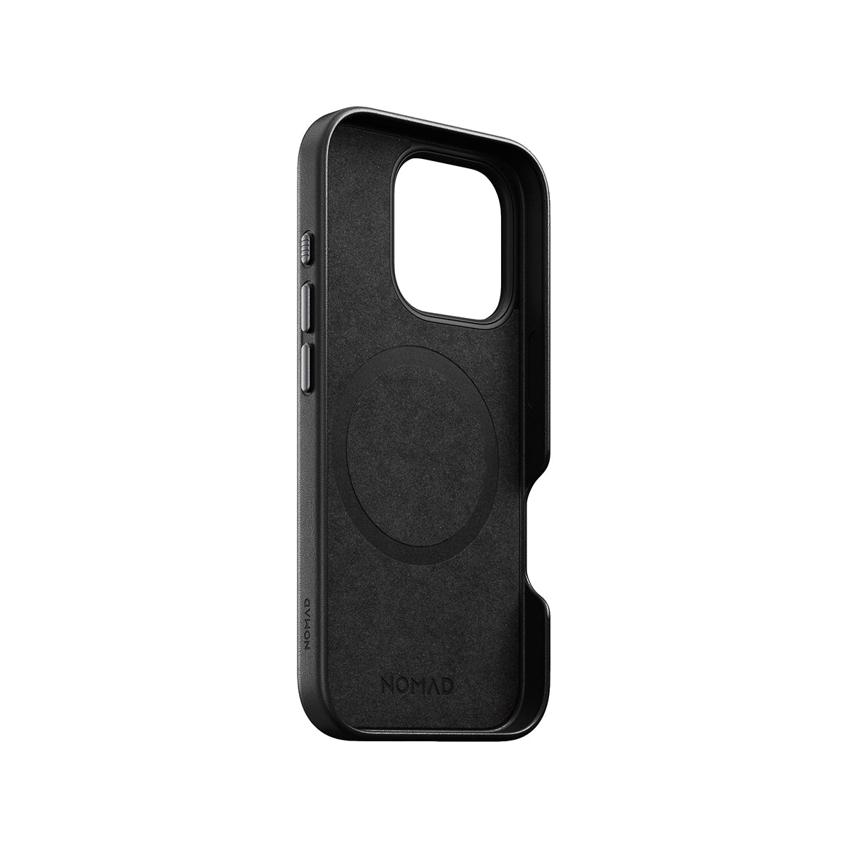 Premium Nomad Genuine Leather Case for iPhone 16 Pro - Slim Protective Cover with RFID Blocking (Black) - Perfect for Business Professionals & Everyday Use