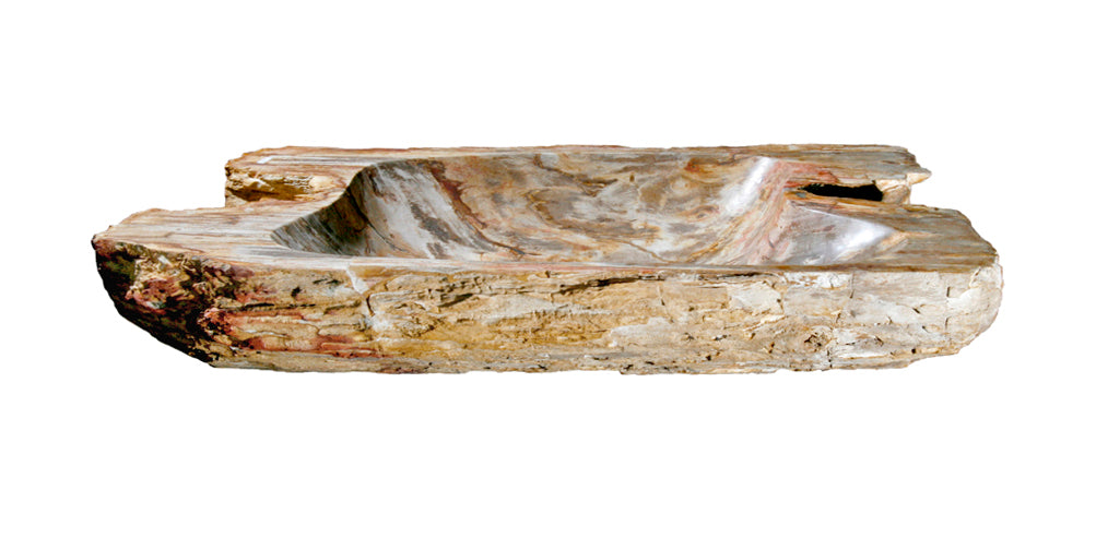Natural Petrified Wood Bathroom Sink - 30 to 36 Inch Vanity Top with Unique Fossilized Patterns | Perfect for Rustic, Farmhouse & Luxury Bathroom Decor