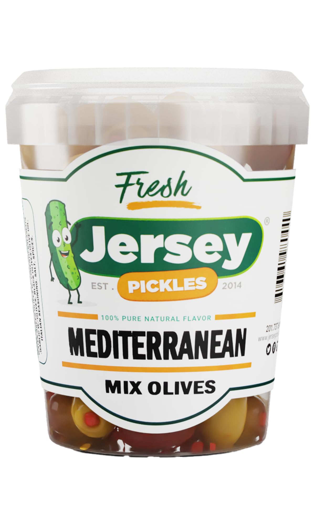 Jersey Pickles - Mediterranean Olives (1/2 Gallon) | Premium Gourmet Pickled Olives | Perfect for Charcuterie Boards, Salads & Cocktail Garnishes