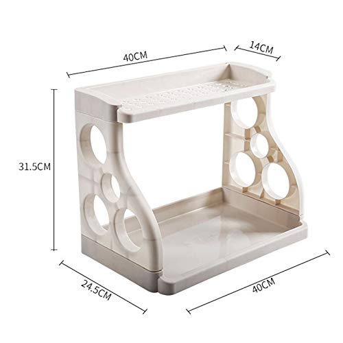 Arinda 2-Tier Spinning Spice Rack Organizer - Freestanding Kitchen Cabinet Shelf for Spices, Jars & Bottles | Space-Saving Pantry Storage Solution for Cupboards, Countertops & Shelves | Perfect for Small Kitchens & Organized Cooking Spaces