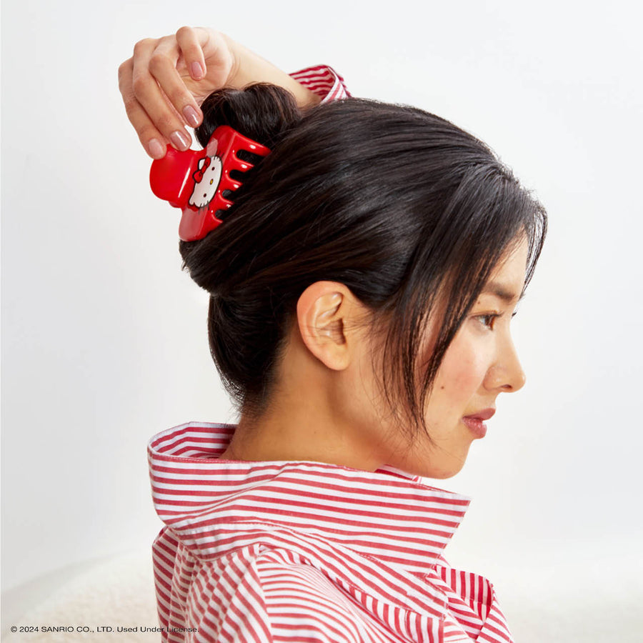 Hello Kitty Recycled Puffy Claw Hair Clip by KITSCH - Cute Hair Accessory for Women & Girls, Perfect for School, Work & Everyday Styling
