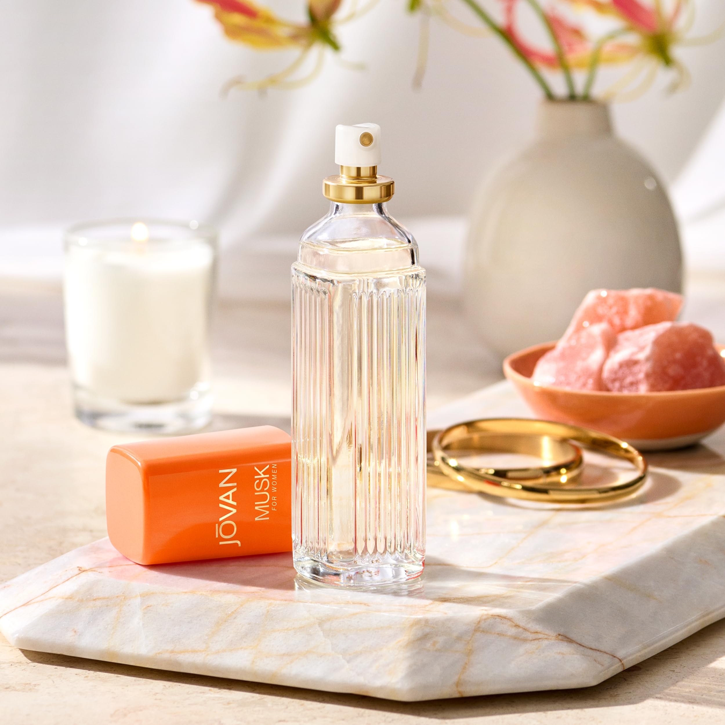 Jovan Musk for Women Eau de Cologne Spray - 2 fl oz (Pack of 1) | Floral Jasmine, Warm Amber & Fresh Neroli Scent | Long Lasting Perfume for Women | Everyday Wear & Travel Size | Perfect for Work, Date Night & Special Occasions