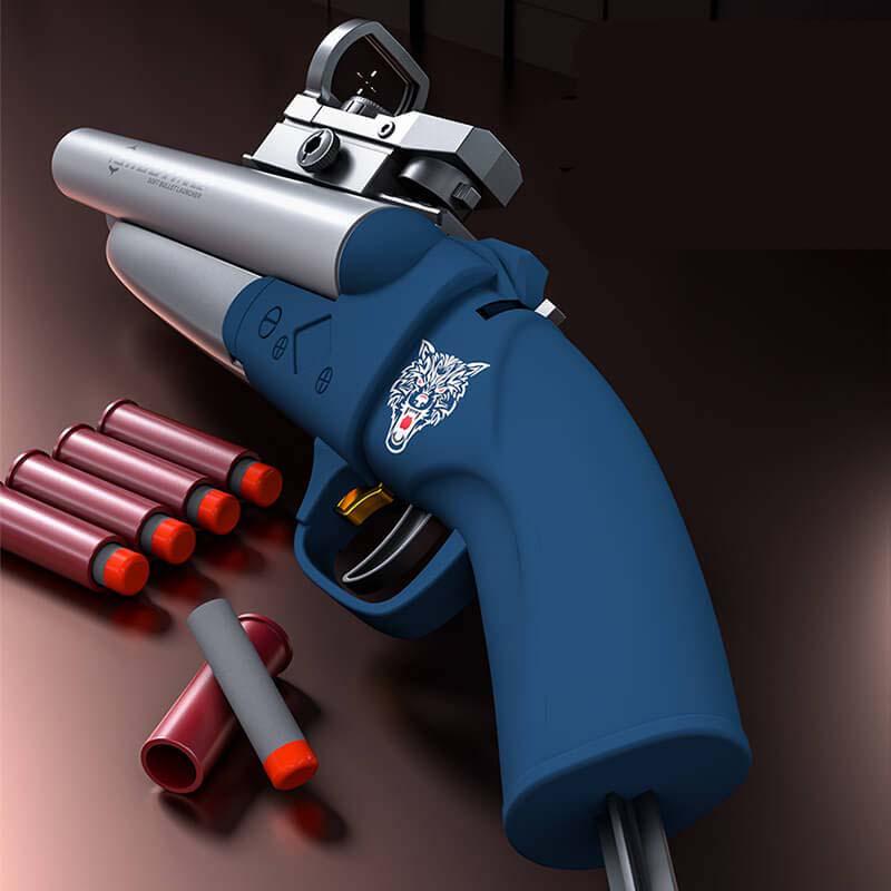S686 Sawed Off Dart Blaster with Ejecting Shells - Foam Dart Shotgun Toy for Nerf Battles, Outdoor Games & Cosplay (12 Darts Included)