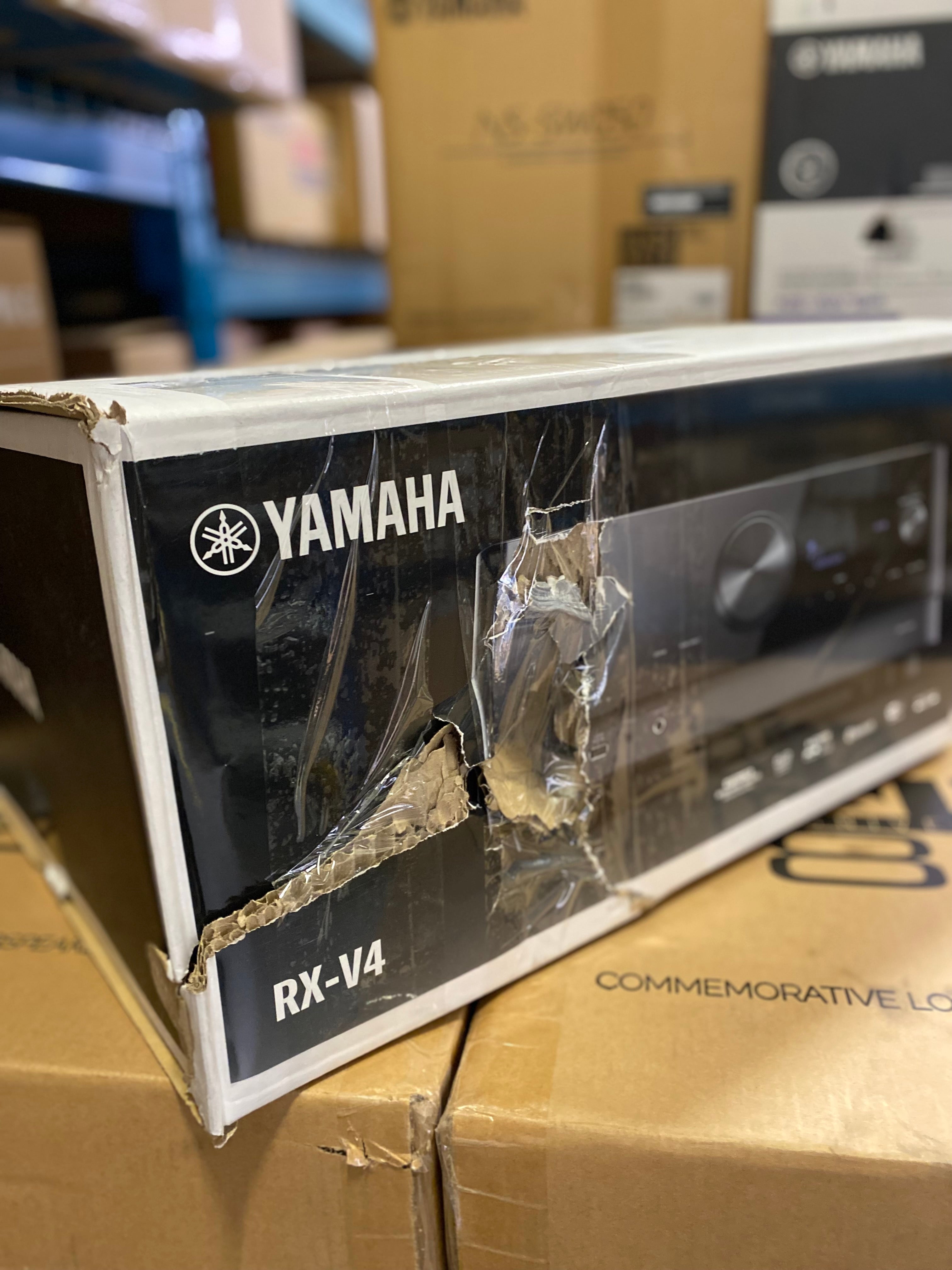 Yamaha RX-V4A 5.2-Channel AV Receiver with 8K HDMI, Wi-Fi, Bluetooth - Ideal for Home Theater & Music Streaming (Box Damaged)