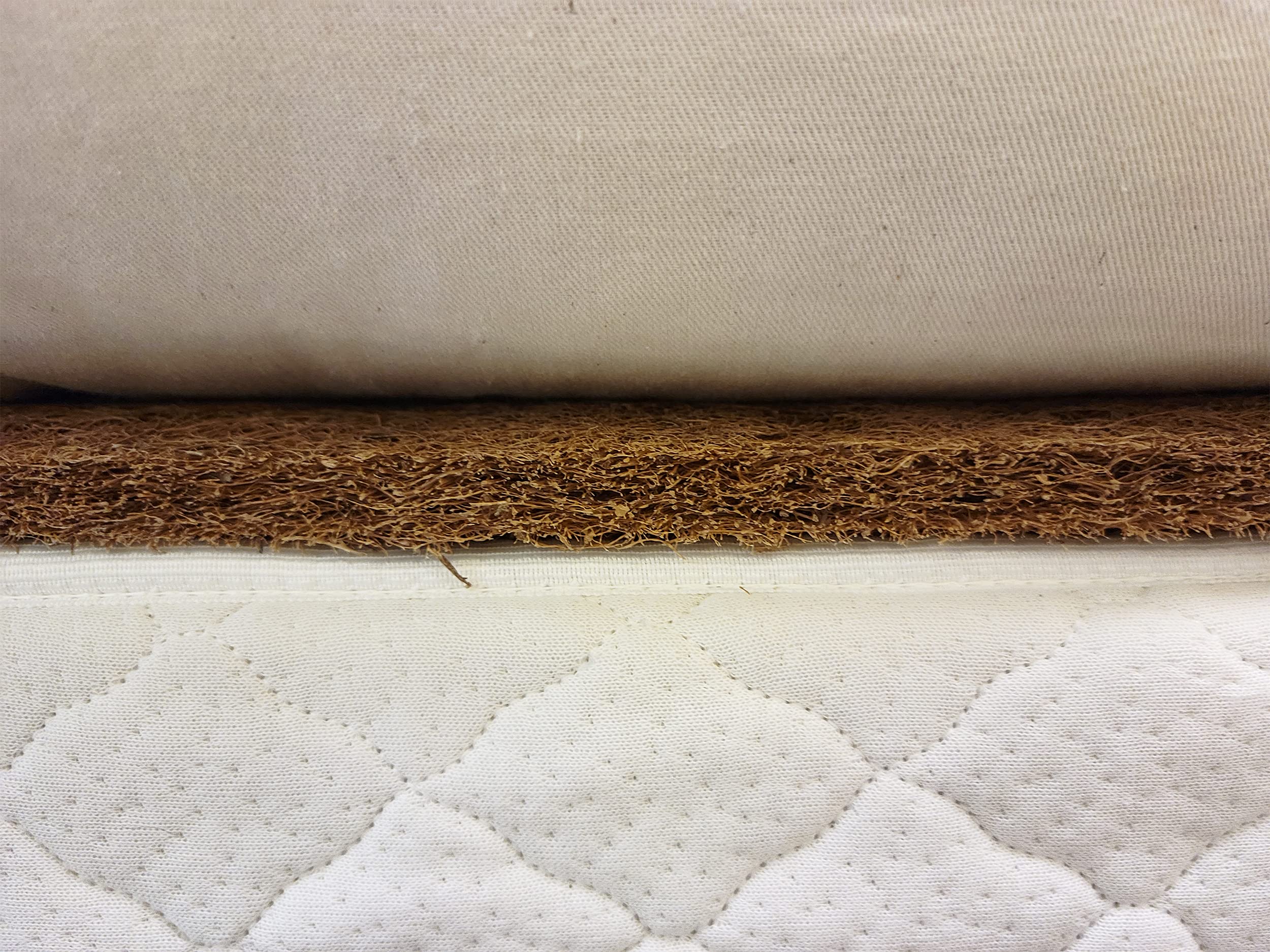 Organic Coconut Coir Mattress Topper - Queen Size, Breathable & Hypoallergenic, Natural Brown Fiber - Perfect for Allergy Relief & Cooler Sleep