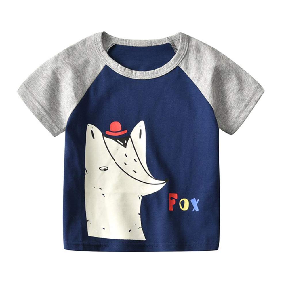 Stylish Boys' Cartoon Animal Print T-Shirt & Shorts Set - Soft Cotton Casual Outfit for Kids Playtime & Daily Wear